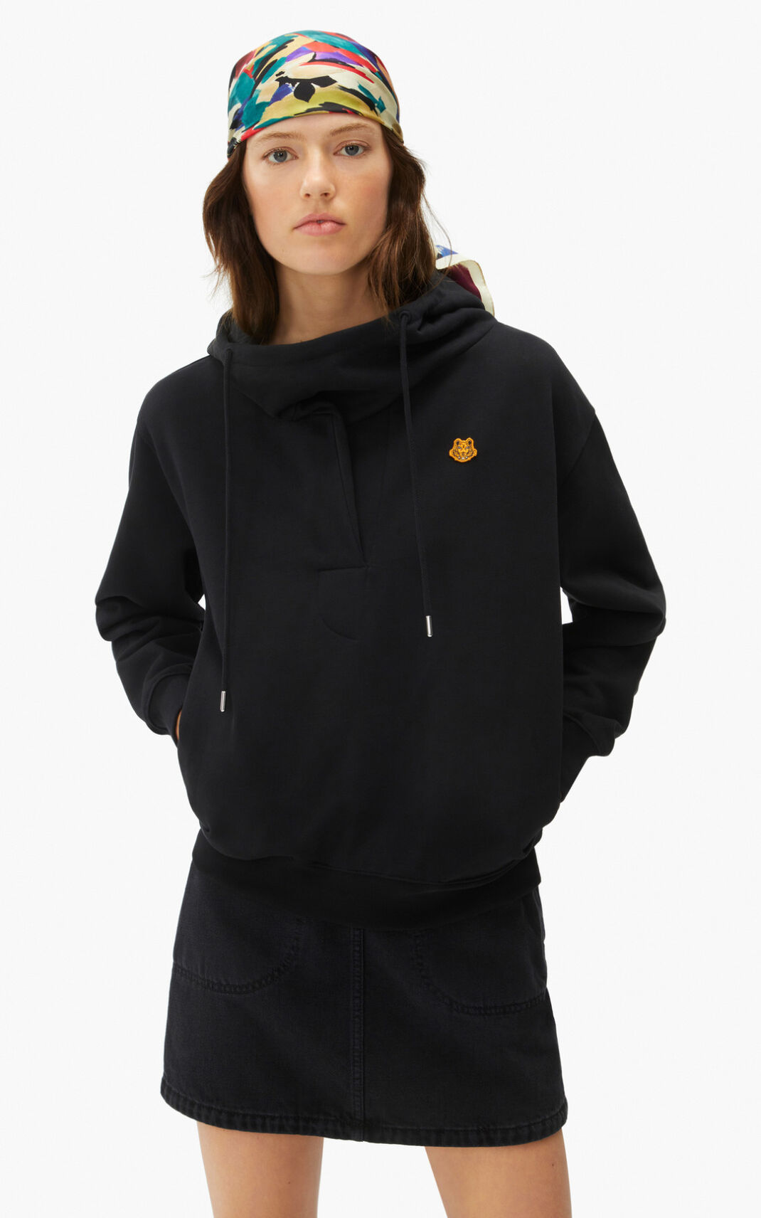 Sudaderas Con Capucha Kenzo Hooded cowl neck Mujer Negras - SKU.9052410